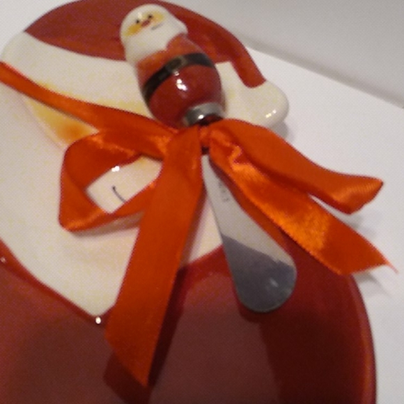 Santa Claus Plate with Knife - Picture 4 of 5